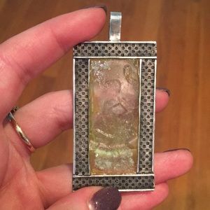 Silver & Sea Glass Pendant